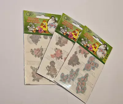 Temporally Tattoos Flowers  - Press Stickers For  Easter Eggs - Not Dye Paint • £2.85