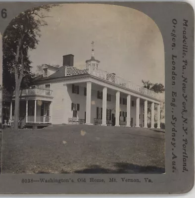 Washington's Old Home Mt. Vernon VA Keystone Stereoview C1910 • $20