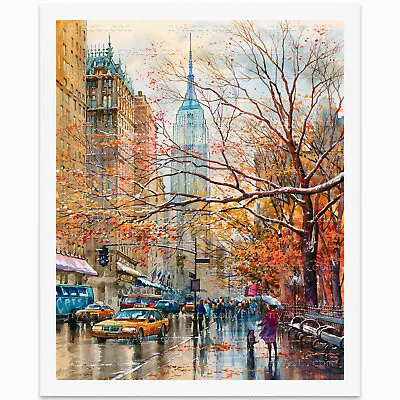 Empire State Building New York Print From Watercolor Original Painting Artwork • $20