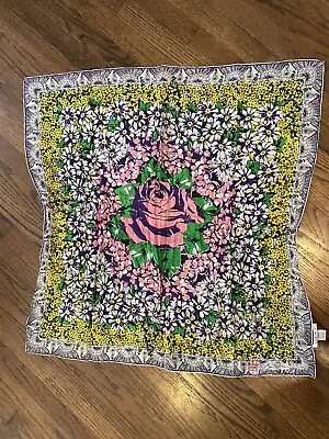 THE HEART OF CABI FOUNDATION Hand Rolled SILK SQUARE SCARF 32 X 32  • $16.94