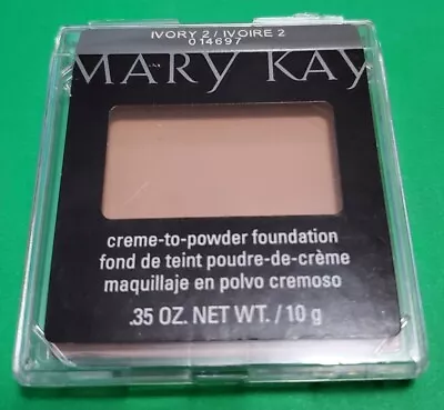 Mary Kay Creme To Powder Foundation Ivory 2 #014697 ~.35 Oz New Unused • $23.95