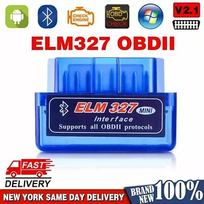 Car Bluetooth OBD2 OBDII ELM 327 Scanner Code Reader Automotive Diagnostic Tool • $5.49