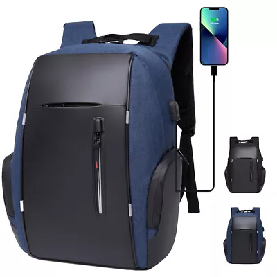 Men's Waterproof Laptop Backpack Travel Backpack School Bag W/ USB Charging Port • $17.14