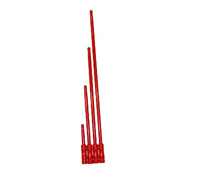 RED SS Antenna Stubby 9  & Free 3  SS For Looks Fits Jeep Wrangler JK 2007-18 • $33.95