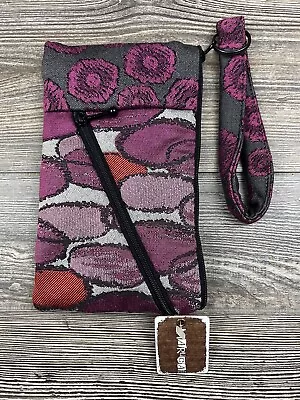 MARUCA Design Wristlet Tapestry Pouch Clutch Purple Geometric USA Made NWT • $16