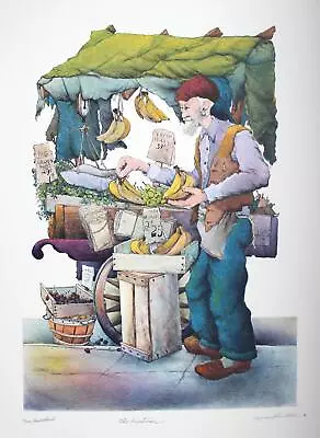 $550 • Buy Seymour Rosenthal, The Fruitman, Lithograph, Signed And Numbered In Pencil
