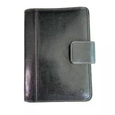 Franklin Covey Classic Black Leather 7 Ring Binder Easy Planner Organizer • $30