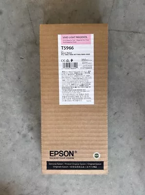 Genuine EPSON T5966 Vivid Light Magenta Ink 7890/7900/9890/9900 Date: 2021 • $54.99