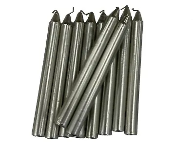 Classy Fancy Festive Metallic Coating Non Drip Festive Long Candles 10 Pcs  • £5.99