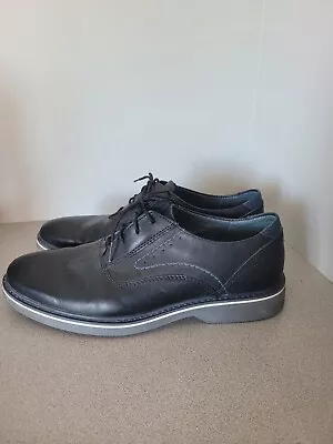 Flexi  Black Leather Mens Dress Shoe 29.5 Mex Size 11.5  USA Made In Mexico EUC • $45