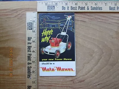  MOTO-MOWER Brochure 1954 • $29.99