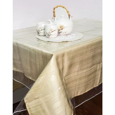 Clear Vinyl Tablecloth Stain Protector Durable Dining Table Protector Cover • $13.91