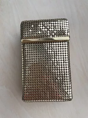 Vintage Gold Mesh 1970's Cigarette Case Flip Up Lid By Whiting • $45