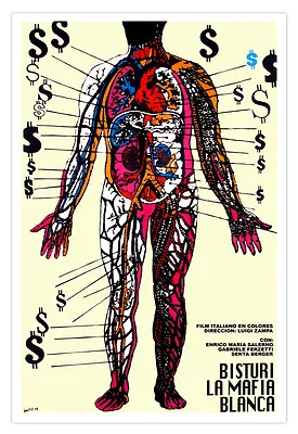 Movie Poster.Medical MAFIA.Italian Film.Doctor ACA $.Modern Office Decor.Anatomy • $18.99