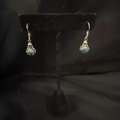 VTG Sterling Silver Turquoise Earrings Drop/Dangle  • $33.25