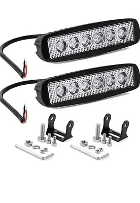 2x 18w/6inch LED Work Light Bar Spot Pods Fog Lamp Offroad SUV ATV Driving Truck • $12