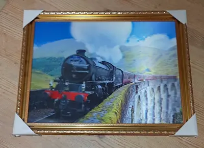 Jacobite Hogwarts Steam Train 3d Hologram Picture Framed 13 1/2 X 17 1/2 Inches • £10