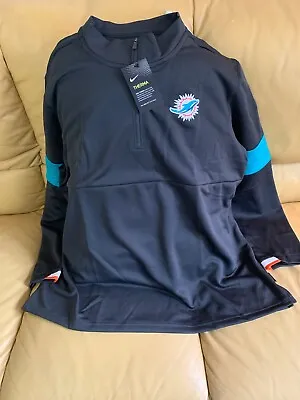 Nike Therma Miami Dolphins Nfl Football Sideline Jacket  Mens Nwt Size XXL • $89.99