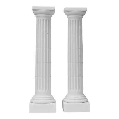 Set Of 2 Greek Doric Order Column Pillar Pedestal Statue Handmade Sculpture Deco • $62.80