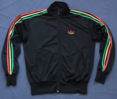 Adidas Jacket Vintage Jamaica Tracksuit Top Marley Rasta Reggae Track Shiny  • £136