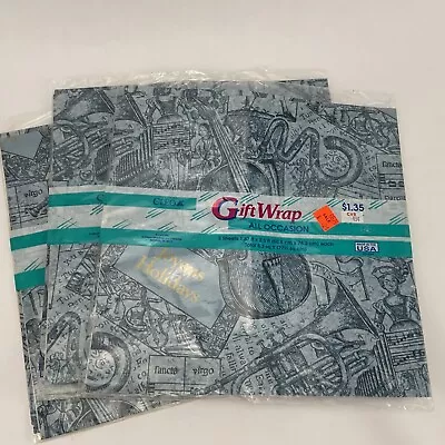 3 Packs 1980's Cleo Gift Wrap Wrapping Paper 2 Sheets 8.3 Sq. Ft Ea Christmas • $24.89