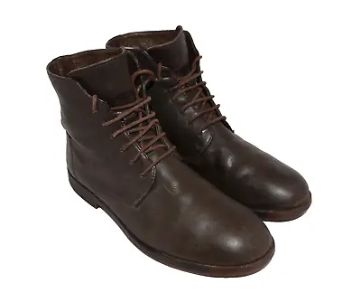 CAMPER Dark Brown Leather Lightweight Ankle Boots Mens UK6 EU39 • £22.50