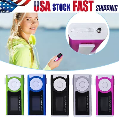 Mini MP3 Player Portable Clip On Running Sports Music Player Supports TF Card US • $9.83