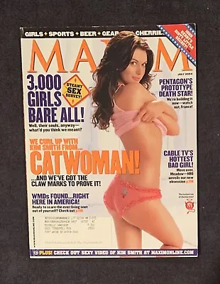 Actress KIM SMITH July 2004 Maxim Men’s Celebrity Magazine CATWOMAN • $9.99