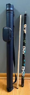 Viper Underground 58  2pc Billiard Pool Cue Stick 20oz Dia De Los Muertos & Case • $85