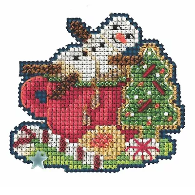 Marshmallow Snowman Cross Stitch Ornament Kit Mill Hill 2022 Winter Holiday • $8.99