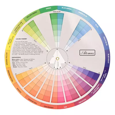 Colour Wheel Paint Mixing Guide Art Painting Artist Chart Wheel Color Board UK • £6.64