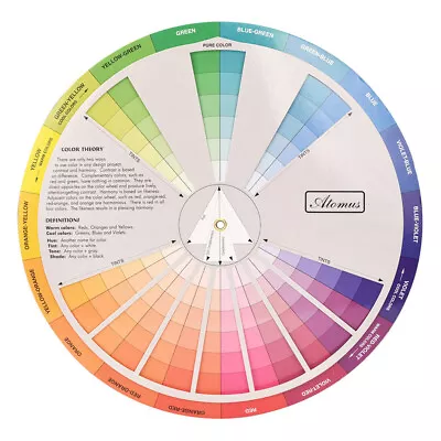 Colour Wheel Paint Mixing Guide Art Painting Artist Chart Wheel Color Board • £5.71