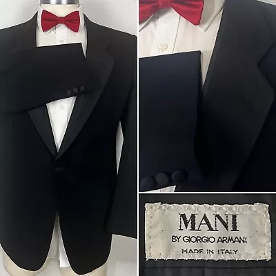 Mani Giorgio Armani Italy Tux Tuxedo Dinner Jacket Smoking Blazer Sport Coat 42R • $49.99