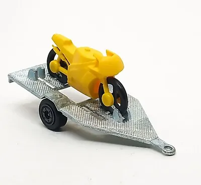 Majorette Motorbike Trailer Yellow For 1:64 Car (3 Inches) No Package • $7.49