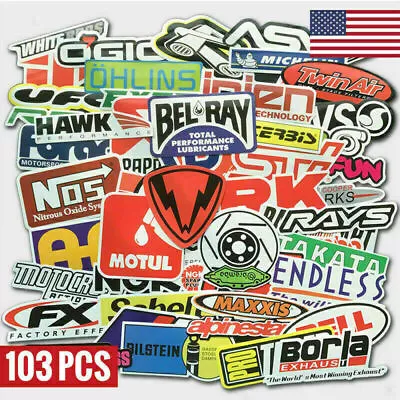 Lot Set Of 100 Automotive Racing Decals Stickers Stock Car Drag Nascar NHRA PDRA • $11.99