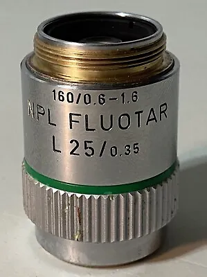 $183.20 • Buy Leitz NPL FLUOTAR L 25/0.35 160/0.6-1.6 25x LWD Microscope Objective