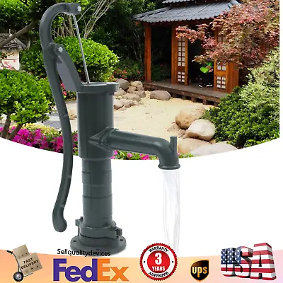 NEW Hand Well Pump Manual Deep Water Pump Cast Iron Handheld Press Garden USA! • $69.35