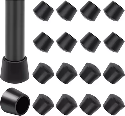 Chair Leg Tips Caps 1 Inch Rubber Table Chair Leg Caps16 PCS Black • $14