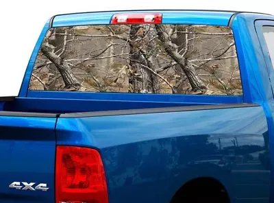 $44.98 • Buy P527 Camo Tree Real Rear Window Tint Graphic Decal Wrap Back Pickup Graphics