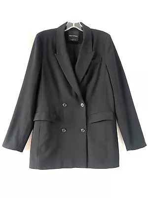 Stylish   DECJUBA   Black Double Breasted Blazer Jacket Size 10 • $20