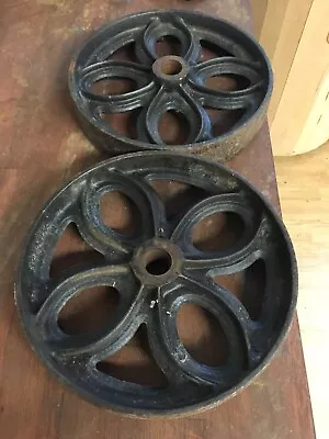 2 RARE Factory Cart Wheels LINEBERRY TULIP DAISY . • $140