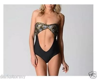 Bnwt Tigerlily Ladies Electric Fern Cut Away One Piece Swimsuit (10) Rrp $169.95 • $26.99
