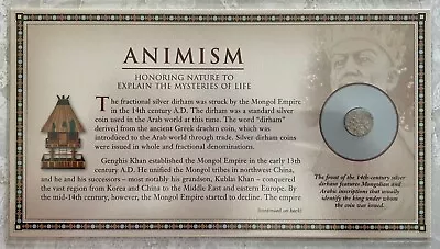 Animism - ISLAMIC STATES (MONGOL STATES) SILVER DIRHAM 14th Century A.D. • $39.99