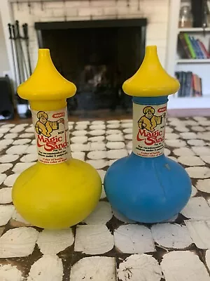 Vintage Full Bottles Of WHAM-O Blue & Yellow Magic Sand 2 Bottle 1981 Original • $69.99