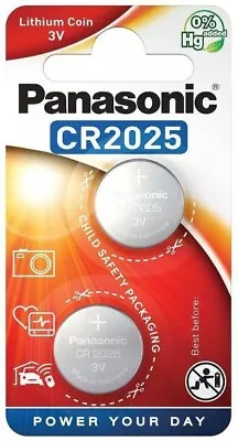 2 X Mercedes Key Fob Batteries Panasonic CR2025 3V • £1.99