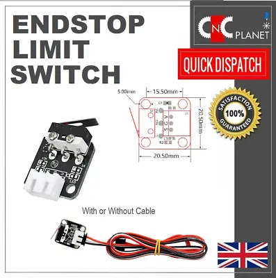 Mechanical End Stop Micro Limit Switch With Or Without Cable 3D Printer CR10 END • £3.49