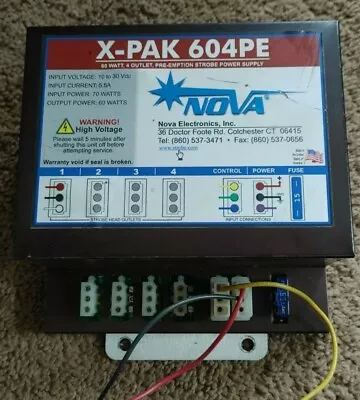 NOVA X-PAK 604 PE 60w 4 Outlet Tested Preemption Strobe Gtt Power Supply Opticom • $289.95