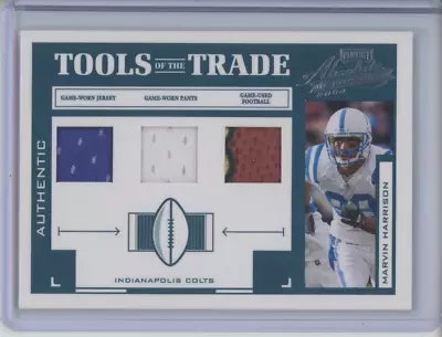 Marvin Harrison Game-worn Jersey Ball Patch /50 2004 Absolute Tools Of The Trade • $29.99