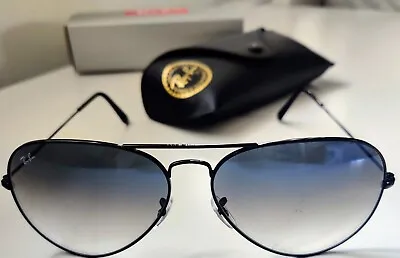 £40 • Buy Ray-Ban RB3025 Sunglasses Unisex Black Frames Blue Lenses 62mm