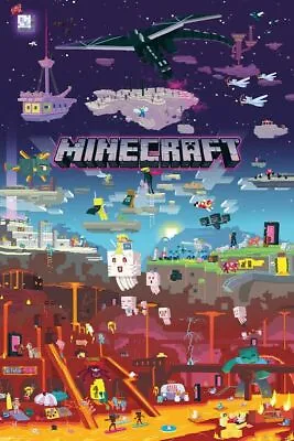 £5.95 • Buy Minecraft World Beyond Poster Advertisememt A3 Size 260gsm Gloss Paper